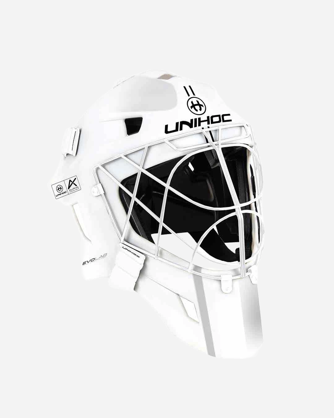 Goalie Mask Unihoc ALPHA PRIME EVOLAB white