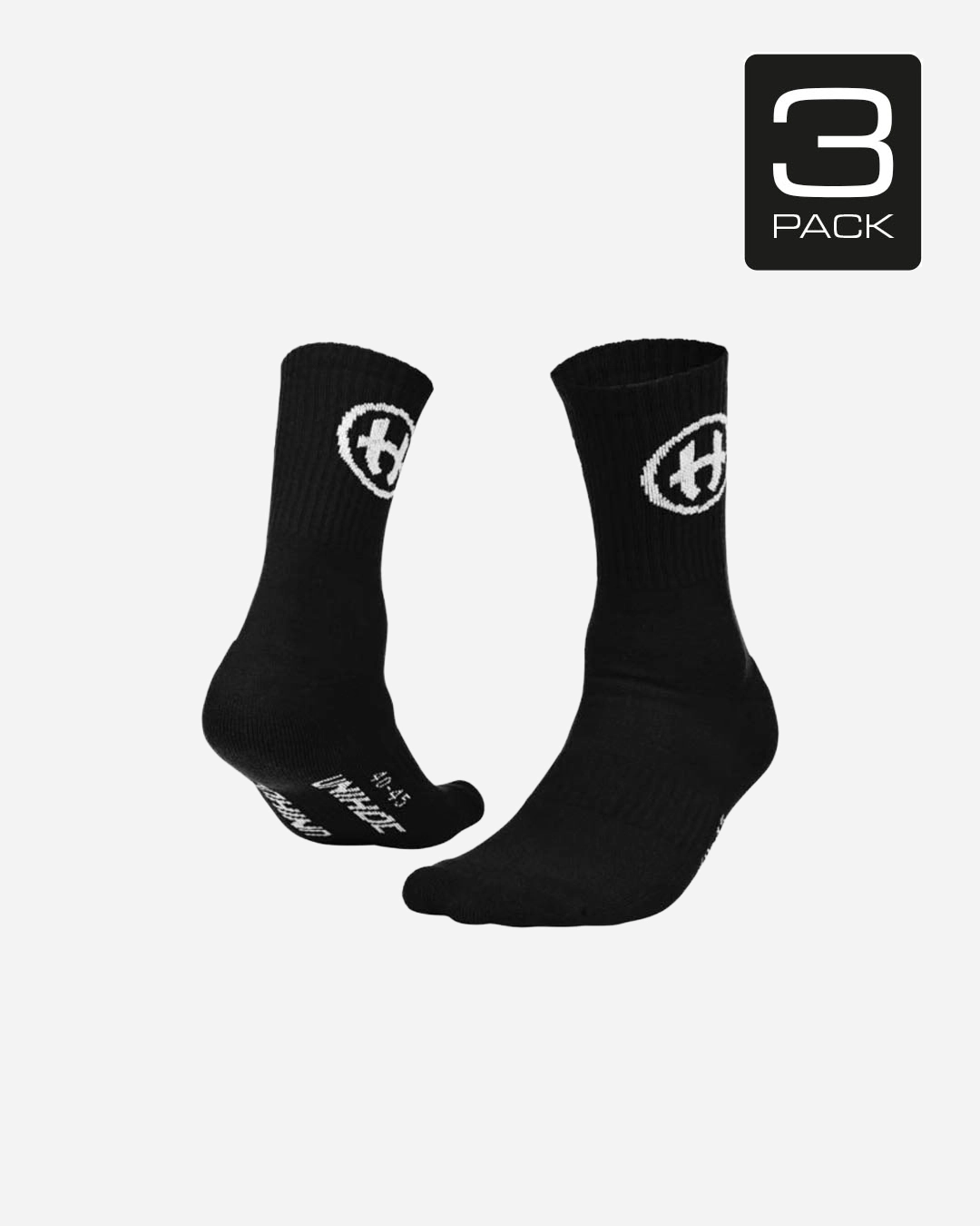 3-PACK SOCK CREW BLACK
