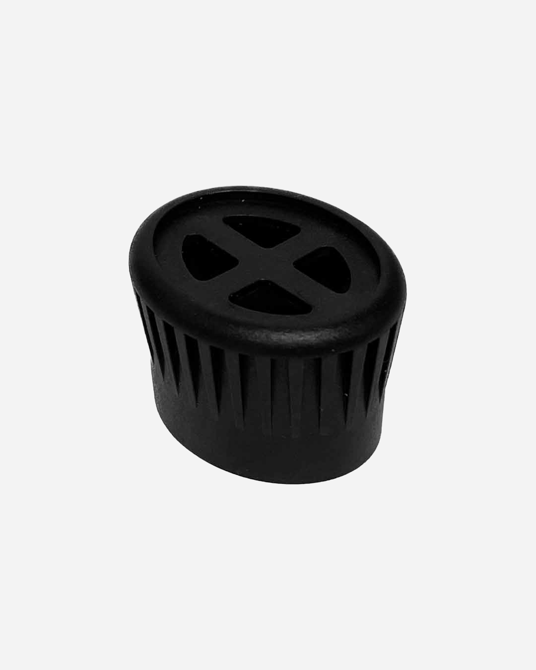 End cap OVAL black 20.7 x 26.0 mm