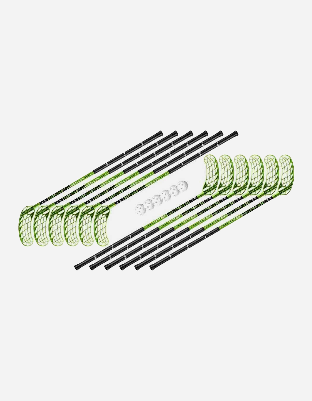 SET UNIHOC WINNER 12 STICKS + 6 BALLS