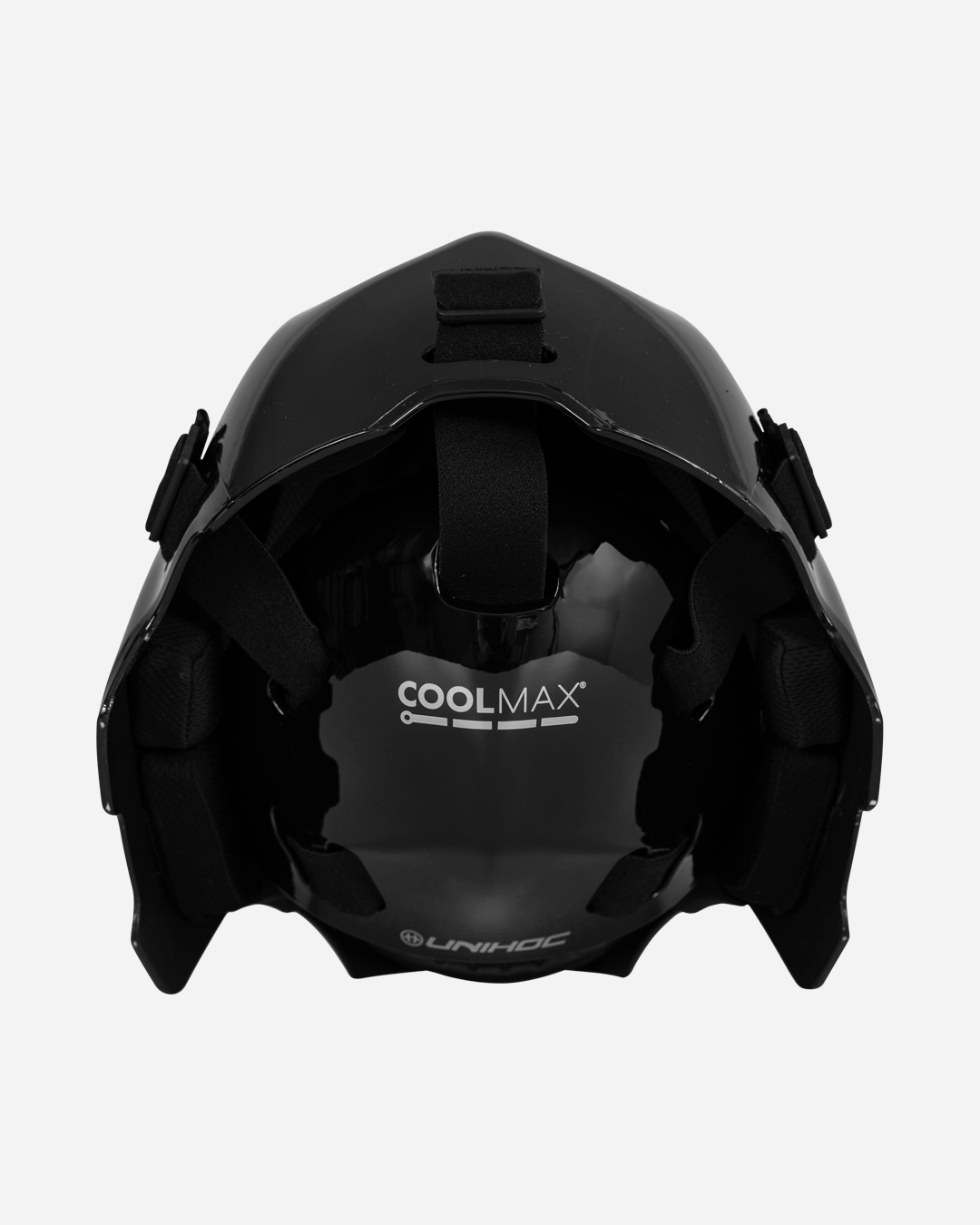 GOALIE MASK UNIHOC ALPHA PRIME EVOLAB BLACK/SILVER-rollover image
