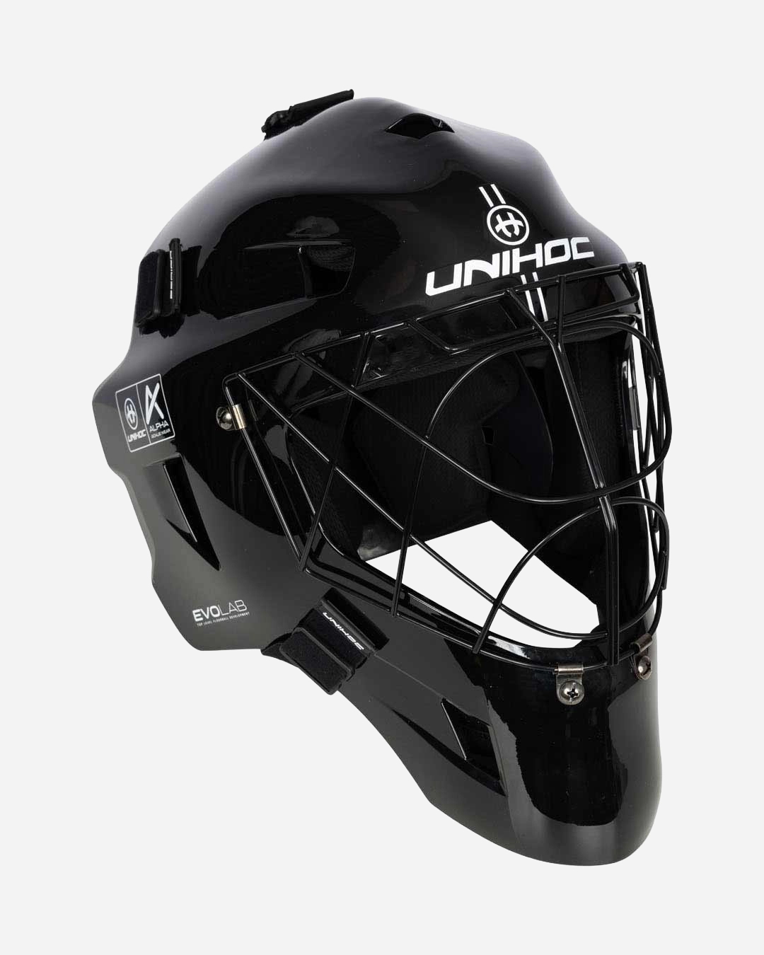 GOALIE MASK UNIHOC ALPHA PRIME EVOLAB black