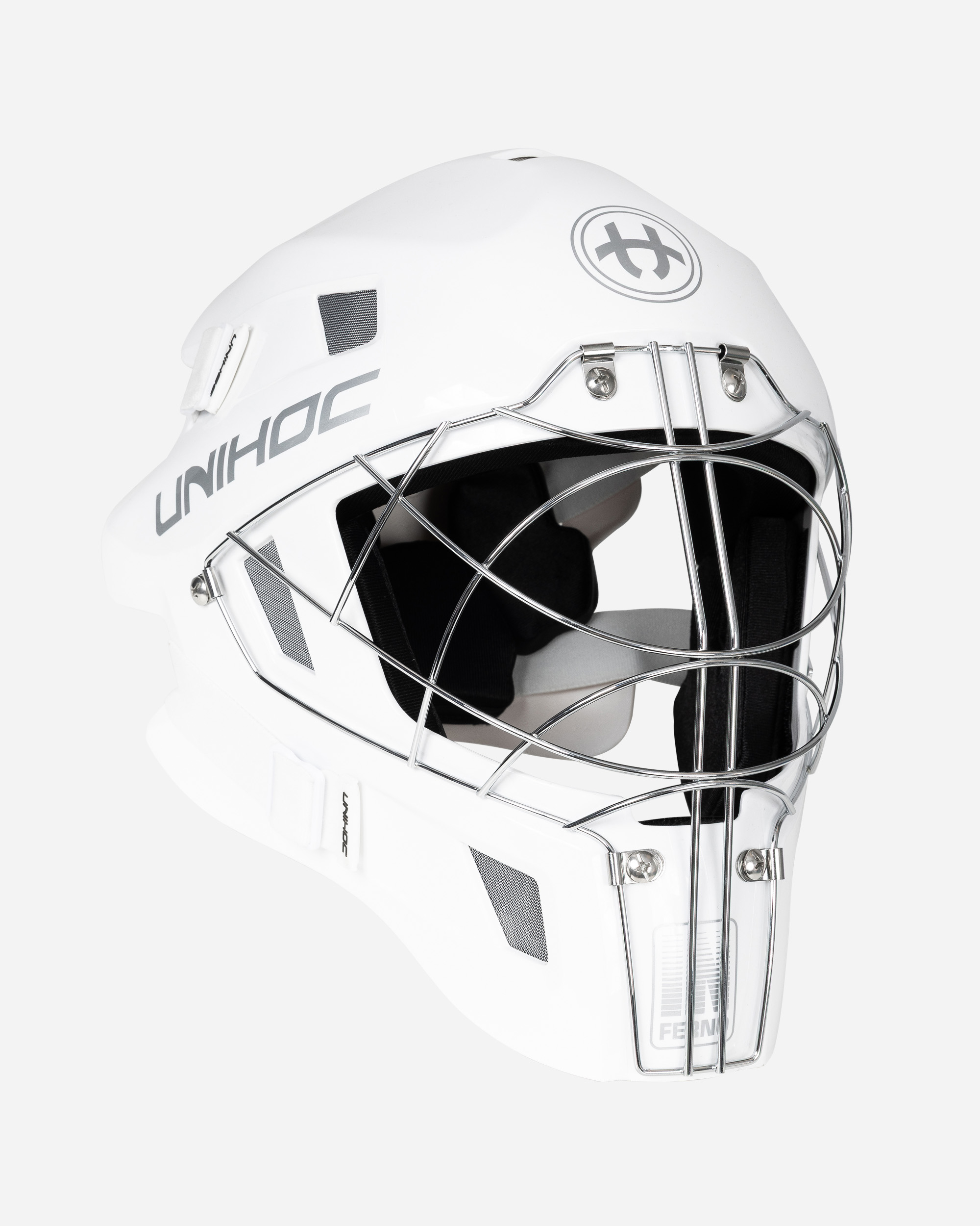 GOALIE MASK UNIHOC INFERNO 66 CAT-EYE CAGE WHITE