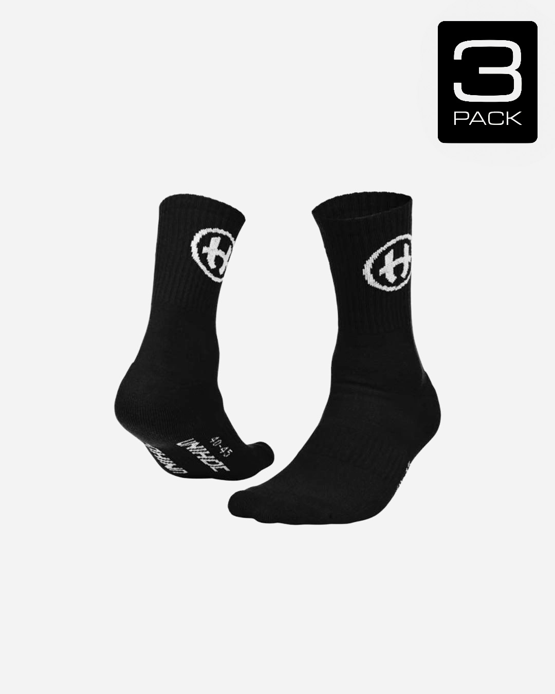 3-PACK SOCK UNIHOC CREW BLACK