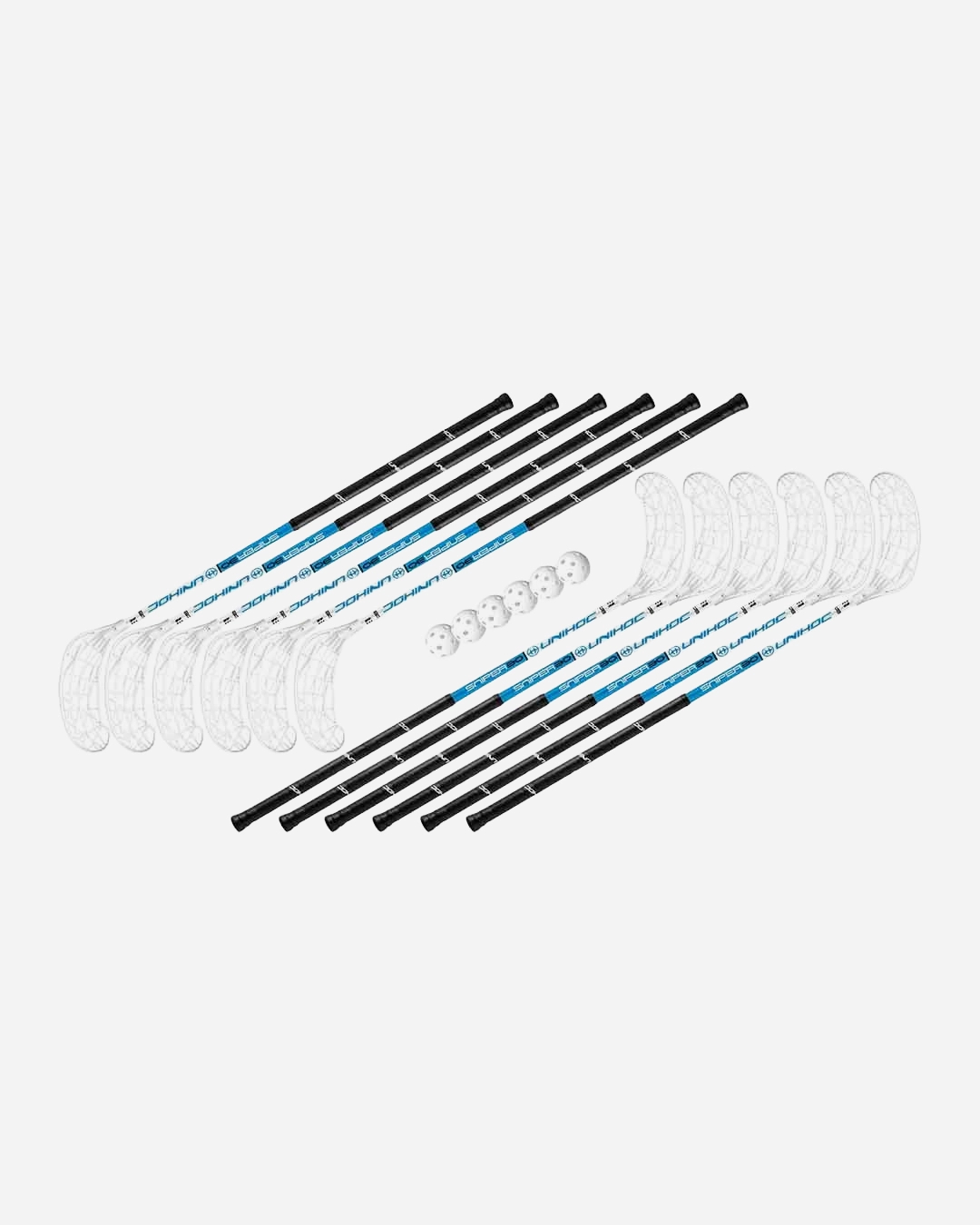 SET UNIHOC SNIPER 30 12 STICKS + 6 BALLS-rollover image