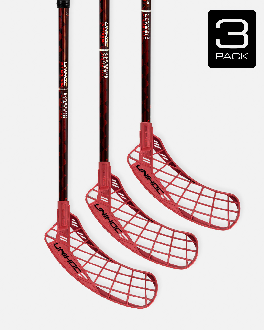 3-PACK STICK EPIC CARBSKIN FL 29 OVAL RED
