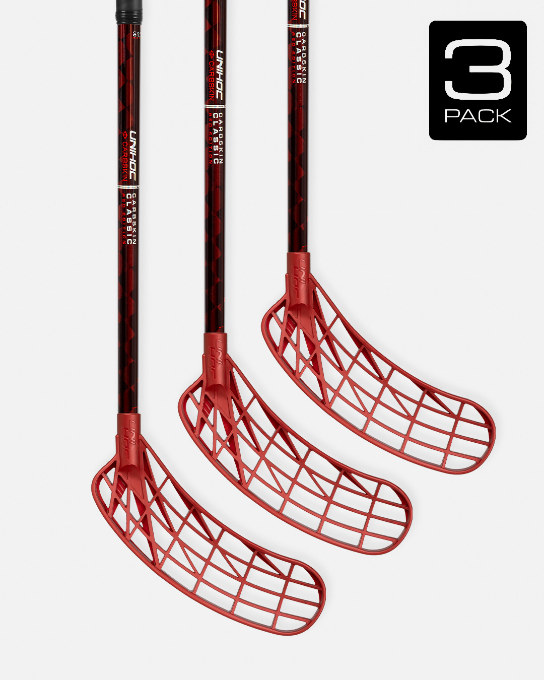 3-PACK STICK UNILITE CARBSKIN FL 29 OVAL RED
